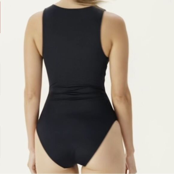 Andie Swim The Cheeky Malibu One Piece Swimsuit Black size L NWT - Picture 2 of 8